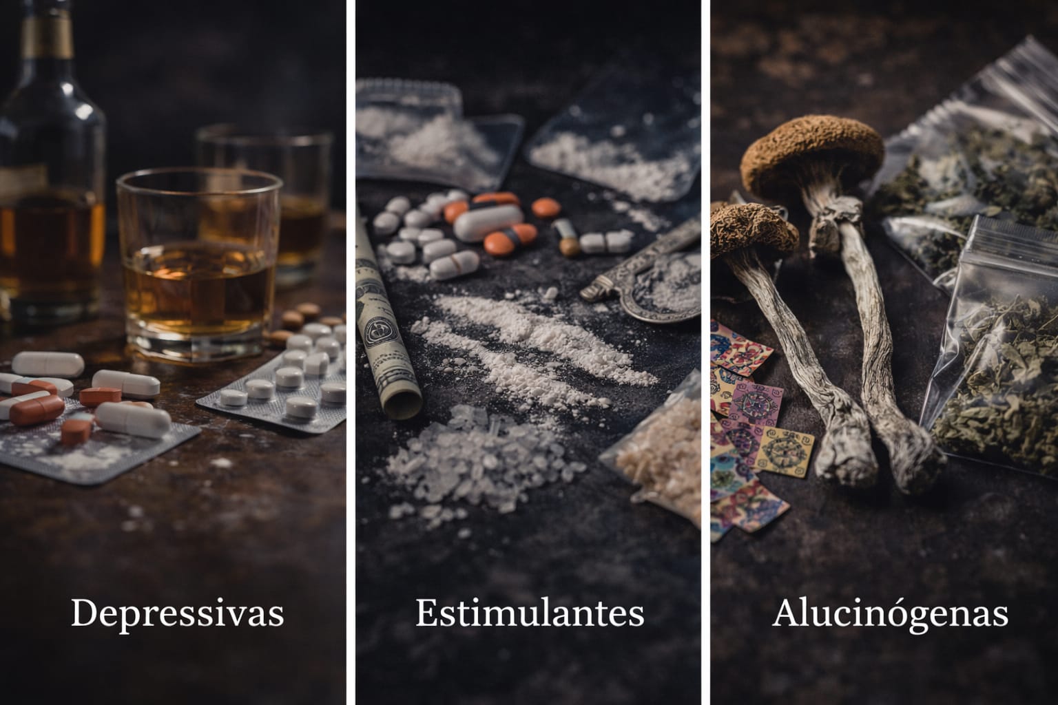 Tipos de drogas e consequências